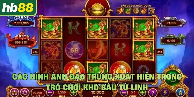Các hình ảnh đặc trưng xuất hiện trong trò chơi Kho báu Tứ Linh