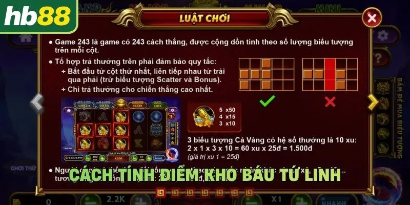 Cách tính điểm Kho báu Tứ Linh