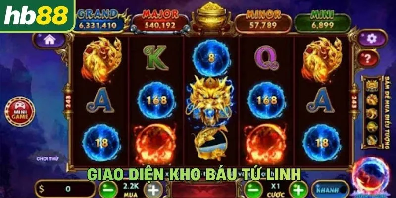 Giao diện Kho báu Tứ Linh